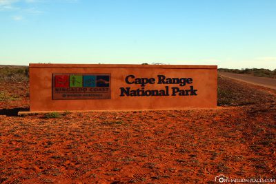 Der Eingang zum Cape Range National Park