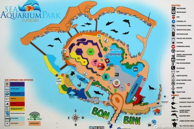 A map of the Curacao Sea Aquarium