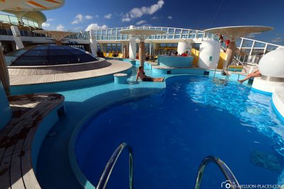 The pool deck