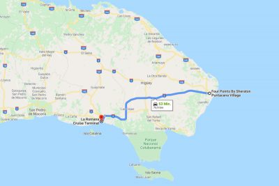 Die Strecke von Punta Cana nach La Romana