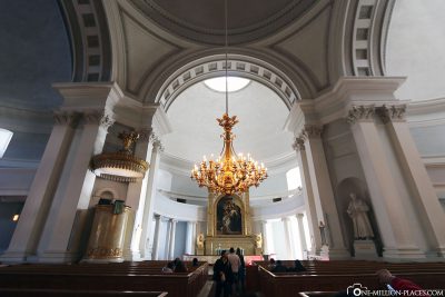 The interior of the white cathedral