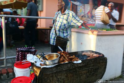 Food stand at the weekly market