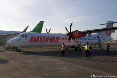 Unsere Wings Air Maschine von Bali nach Labuan Bajo