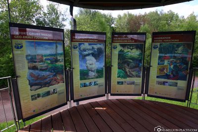 Information boards at the viewing platform