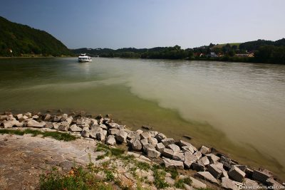 Zusammenfluss von Inn und Donau