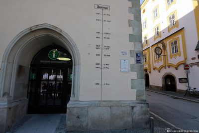 Hochwasseranzeige in Passau