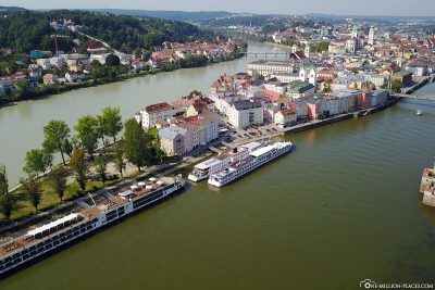 Aerial view of Passau