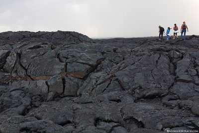 Hike over the lava fields