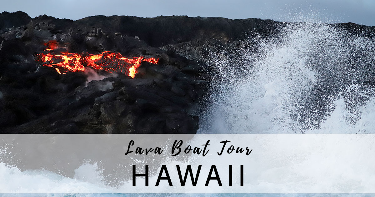 hawaii boat trip to see lava