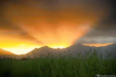 Sonnenuntergang auf Oahu