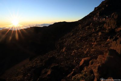 The sunrise at Haleakala