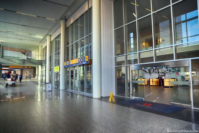Der Eingang zum Calgary Airport Marriott In-Terminal Hotel