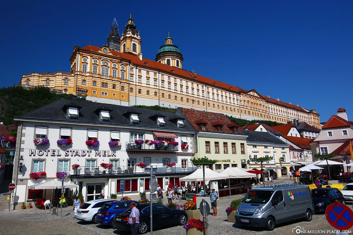 Melk, Main Square, Benedictine Monastery, Melk Abbey, Wachau, Danube, River Cruise, UNESCO, World Heritage Site, World Heritage Site, Austria