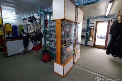 The shop of the diving school