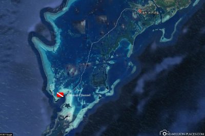 Die Lage des German Channel in Palau