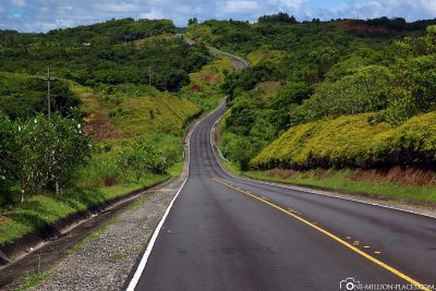 The road once around the island in Palau