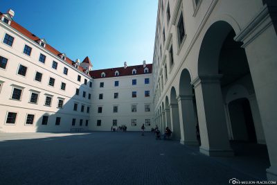 Der Innenhof der Burg Bratislava