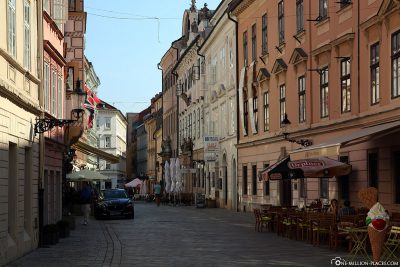 The pedestrian zone in the old town