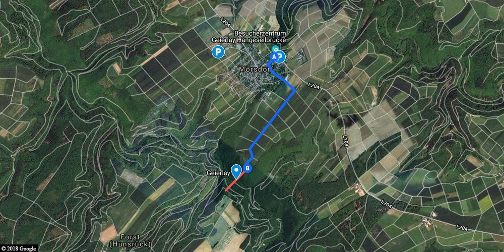 Häengeseilbrücke Geierlay, Karte, Lage, Reisebericht, Deutschland