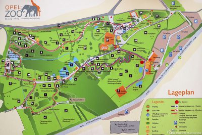 A map of the Opel Zoo in Kronberg
