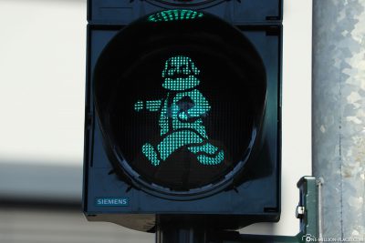 Green Karl-Marx traffic light male