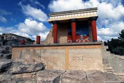 Reconstructed north entrance of the Palace of Knossos