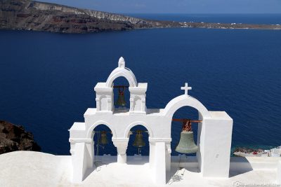 View of the bay of Santorini