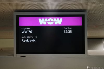 Abflug nach Reykjavik
