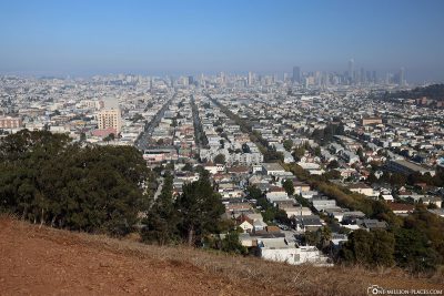 Blick vom Bernal Heights Park auf San Francisco