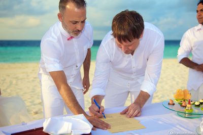 Heiraten am Strand der Malediven