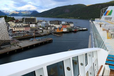 View of the port of Andalsnes