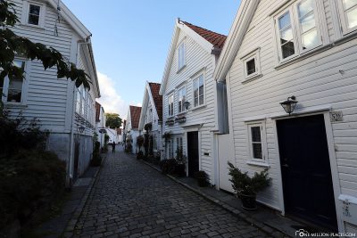 Die weißen Häuser in Gamle Stavanger