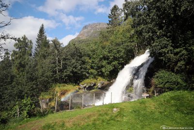 The Kleivafossen waterfall