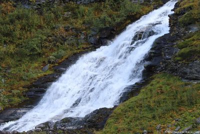 One of the many waterfalls in Geiranger