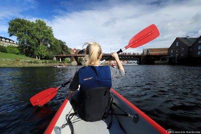 On the road by kayak in Trondheim