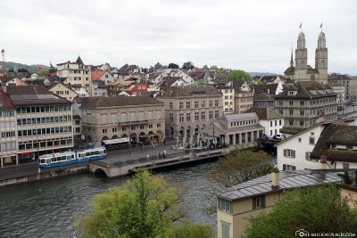 The view from Lindenhof via Zurich