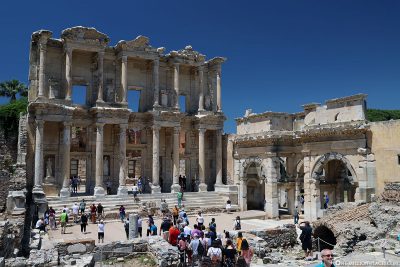 The Celsus Library with the South Gate of the Agora