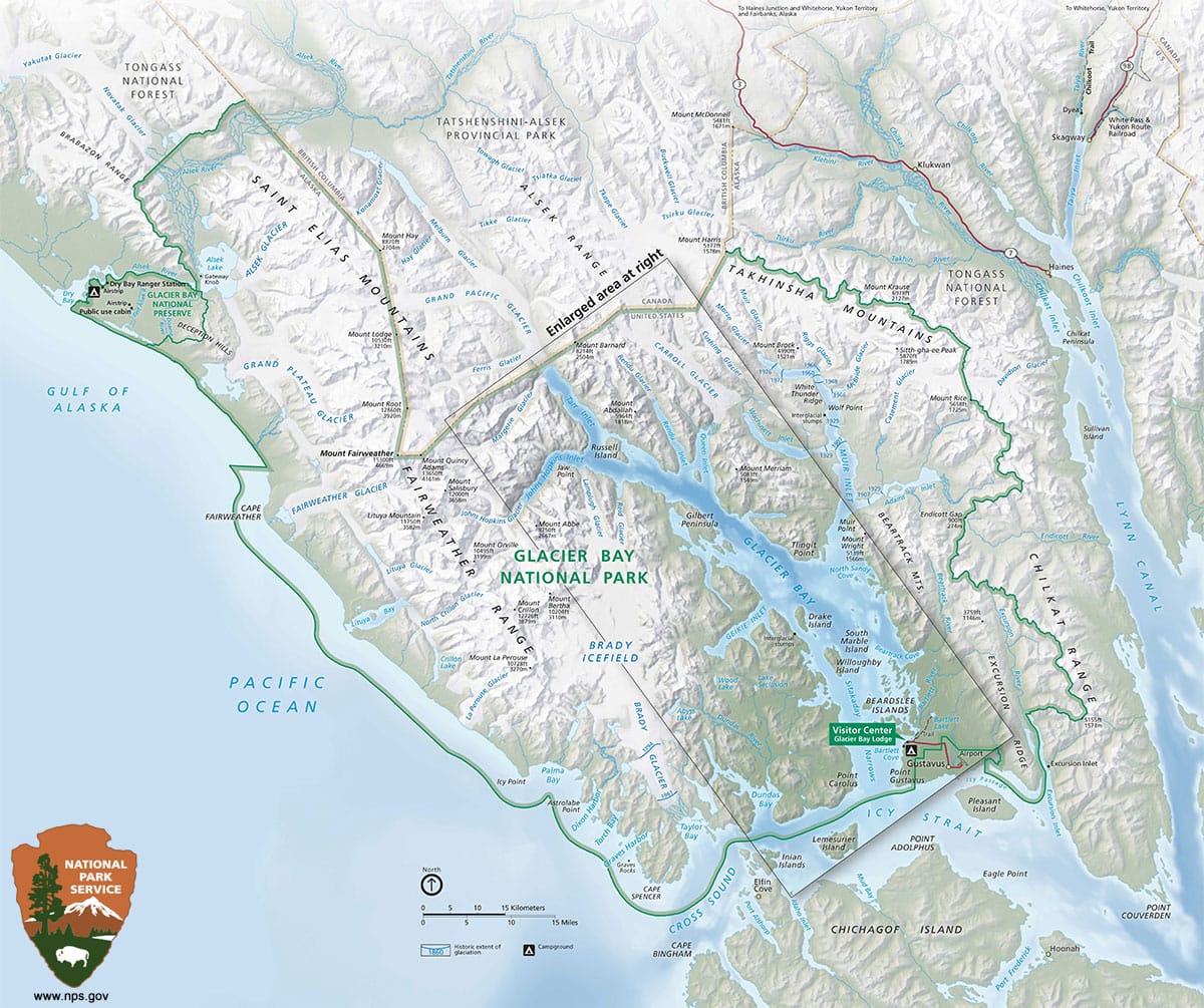 Glacier-Bay-Nationalpark, Karte, Plan, Alaska, USA, Reisebericht, Kreuzfahrt