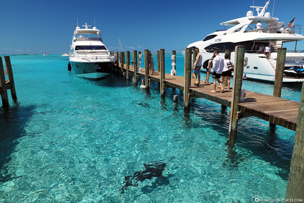 Staniel Cay, Pier, Ammenhaie, Exumas, Bahamas