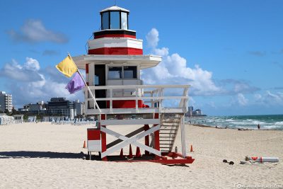 Der Lifeguard Tower am  South Pointe Beach