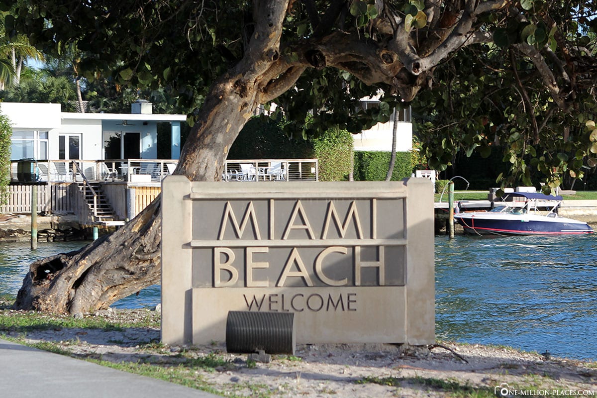 Miami Beach, Welcome, Sign, USA, Florida, Travelreport