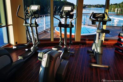 The fitness area on board the A-ROSA VIVA
