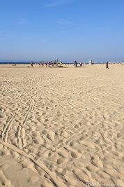 The great wide sandy beach in Deauville