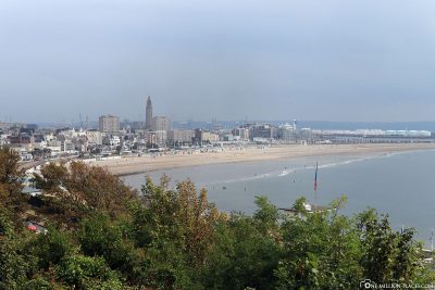 View of the beach of Le Havre