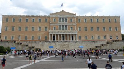 Das Parlaments-Gebäude in Athen