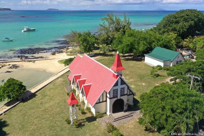 The church of Cap Malheureux in Mauritius