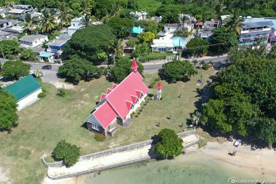 The church of Cap Malheureux in Mauritius