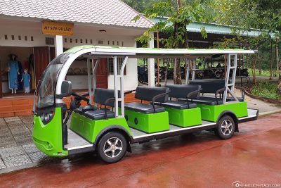 The electric shuttle buses