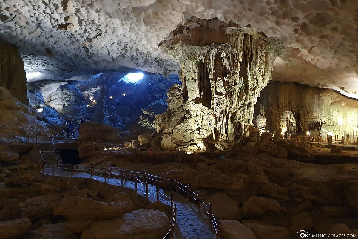Hang Sung Sot Höhle, Halong Bucht, Tropfsteinhöhle, Tagesausflug von Hanoi, Vietnam, Reisebericht, Gebeco