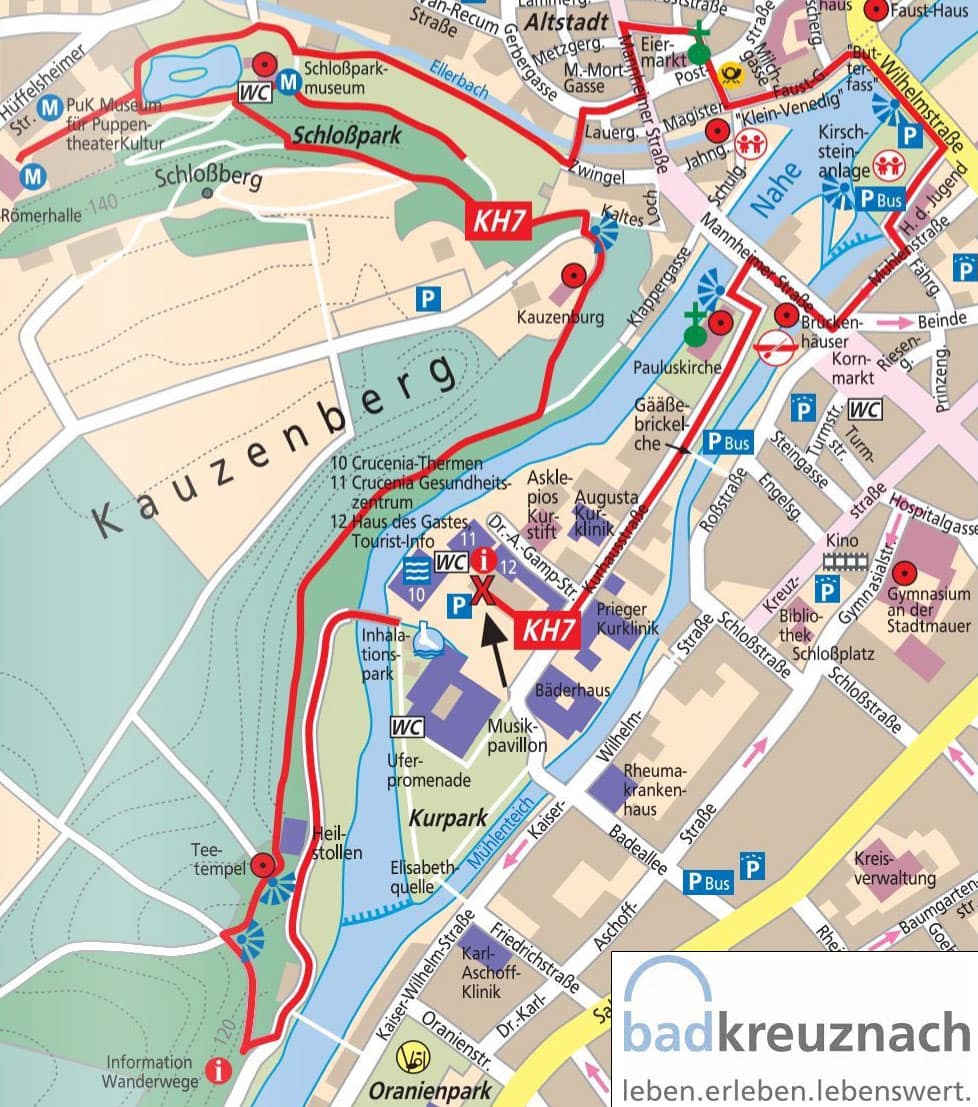 Bad Kreuznach, Karte, Wanderweg, Sehenswürdigkeiten, Route, Wanderung, Blog